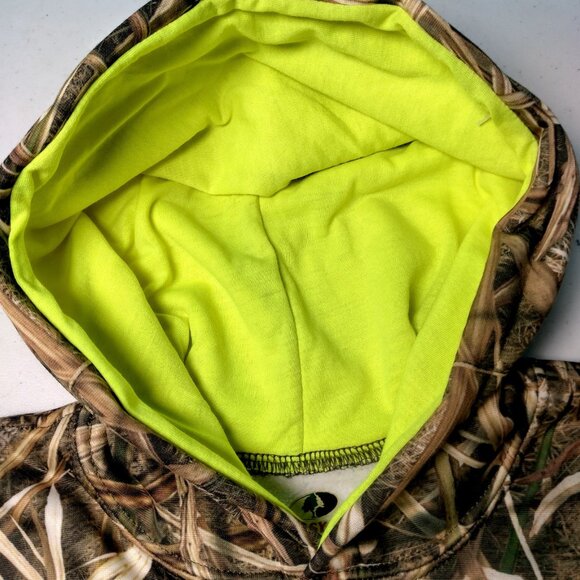 Mossy Oak Shadow Grass Blades Camo Sweatshirt Boys Youth XL Duck Hunting Hoodie - Picture 12 of 12